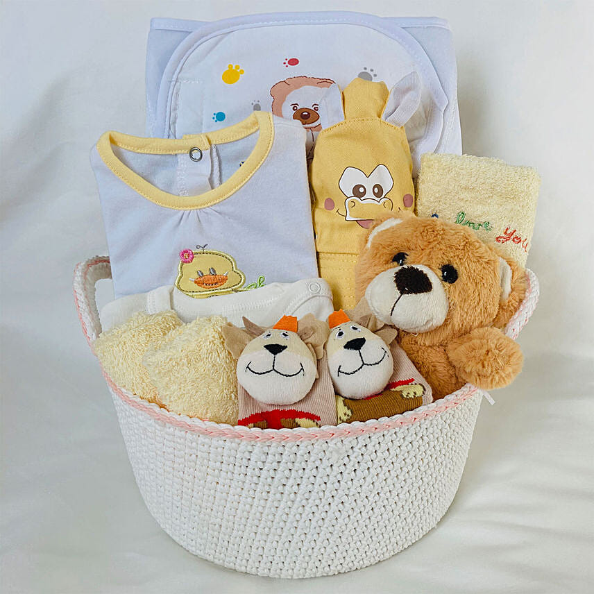 Attractive Basket Baby Gift Hamper