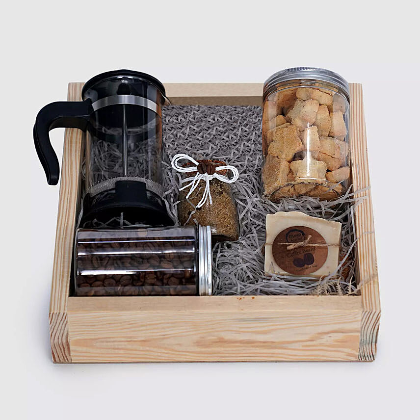 Father's Day Coffee Pot And Cookies Jar Hamper