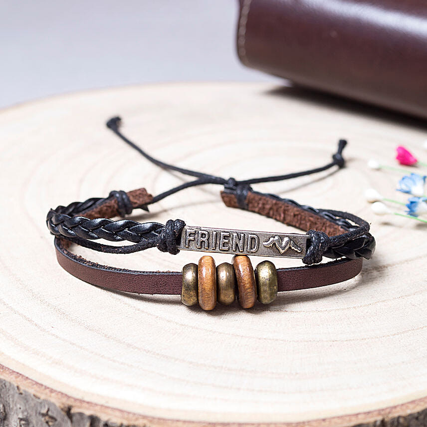 Unisex Leather Friendship Bracelet