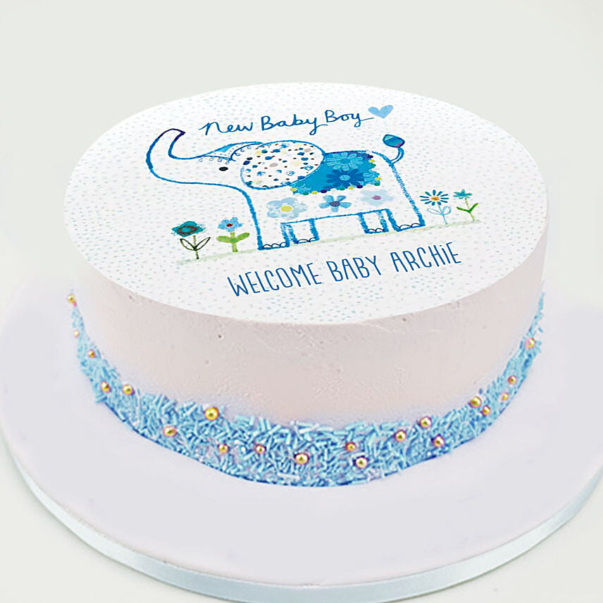 New Baby Boy Truffle Cake