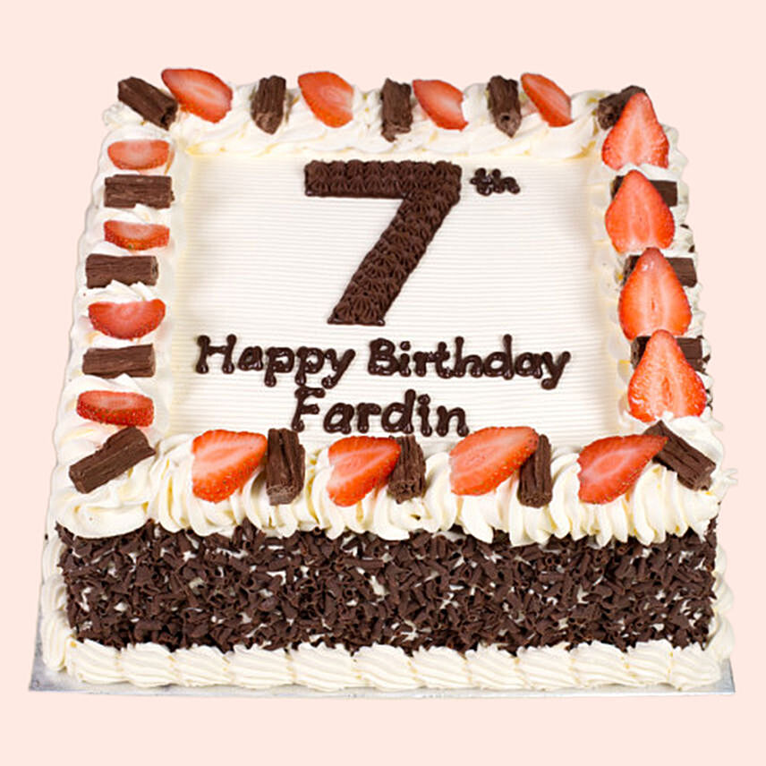 7th Birthday Special Vanilla Cake