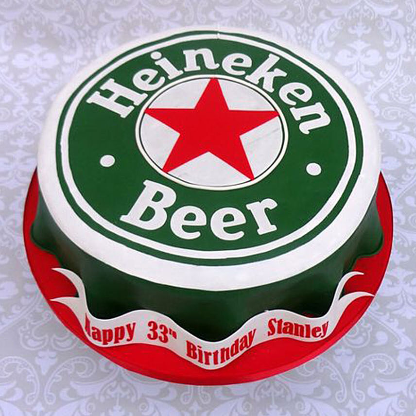 3D Heineken Cake Chocolate