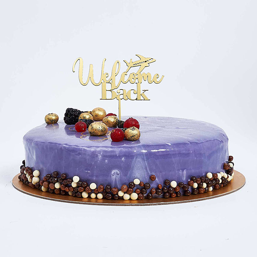 Vanilla Blueberry Welcome back Cake