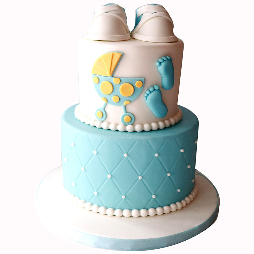 Adorable Baby Shower Marble Cake