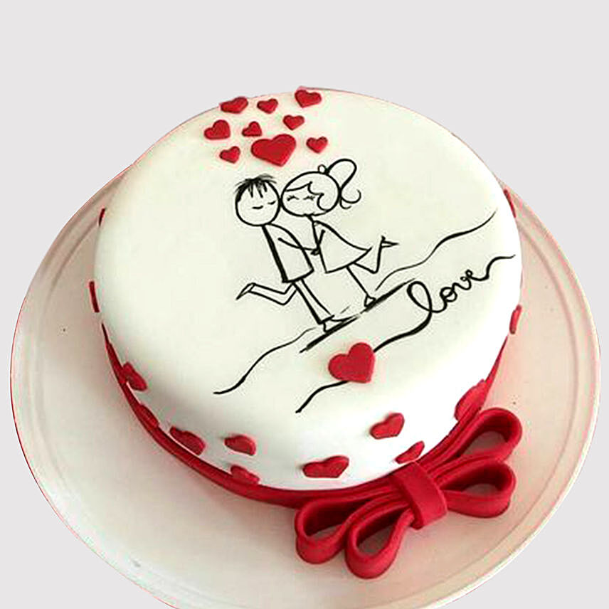 Couple In Love marble Cake