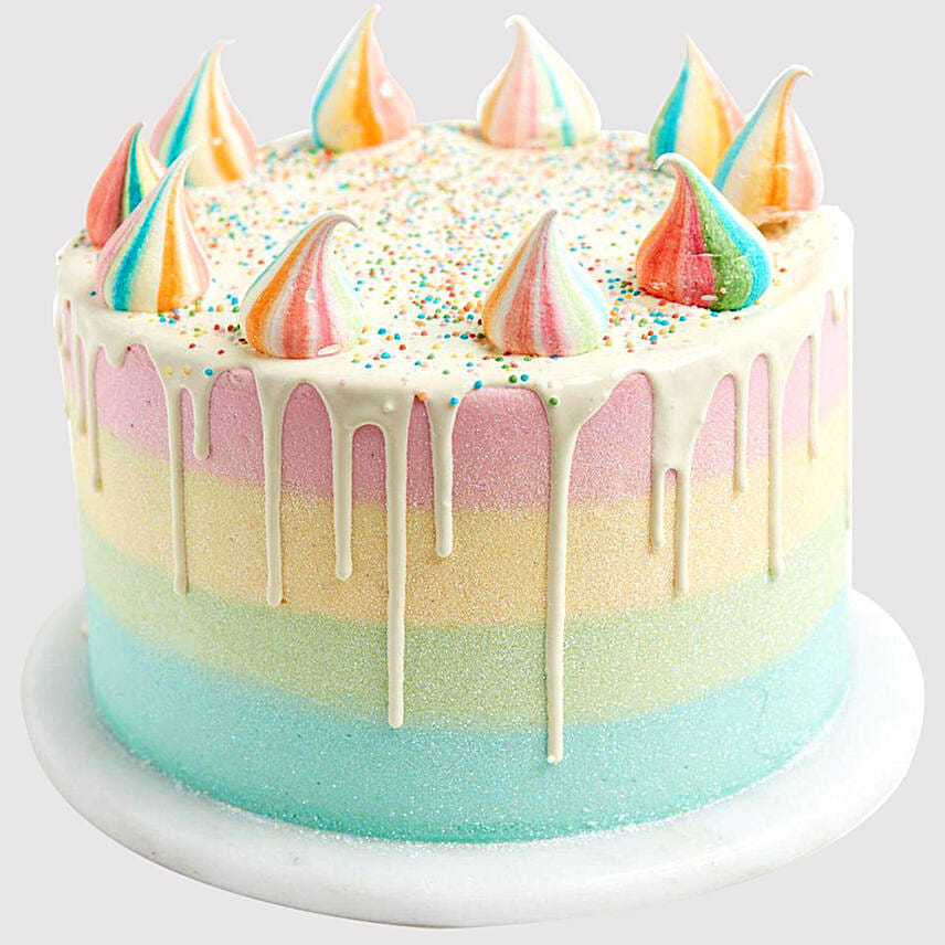 Delicious Rainbow Marble Cake