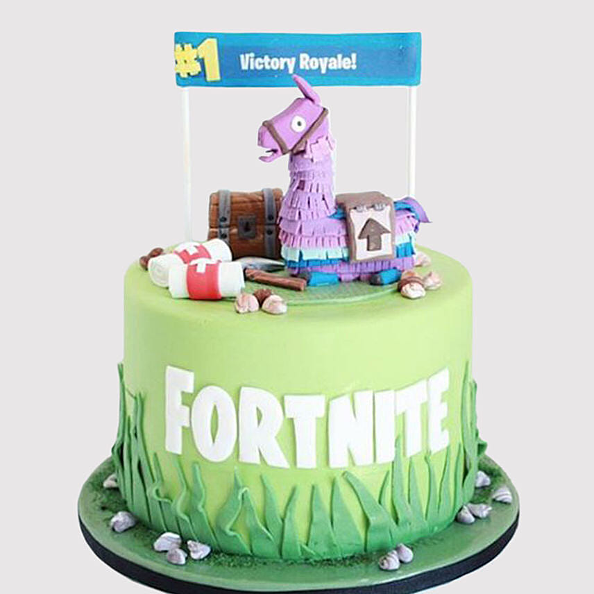 Fortnite Unicorn Floaties Marble Cake