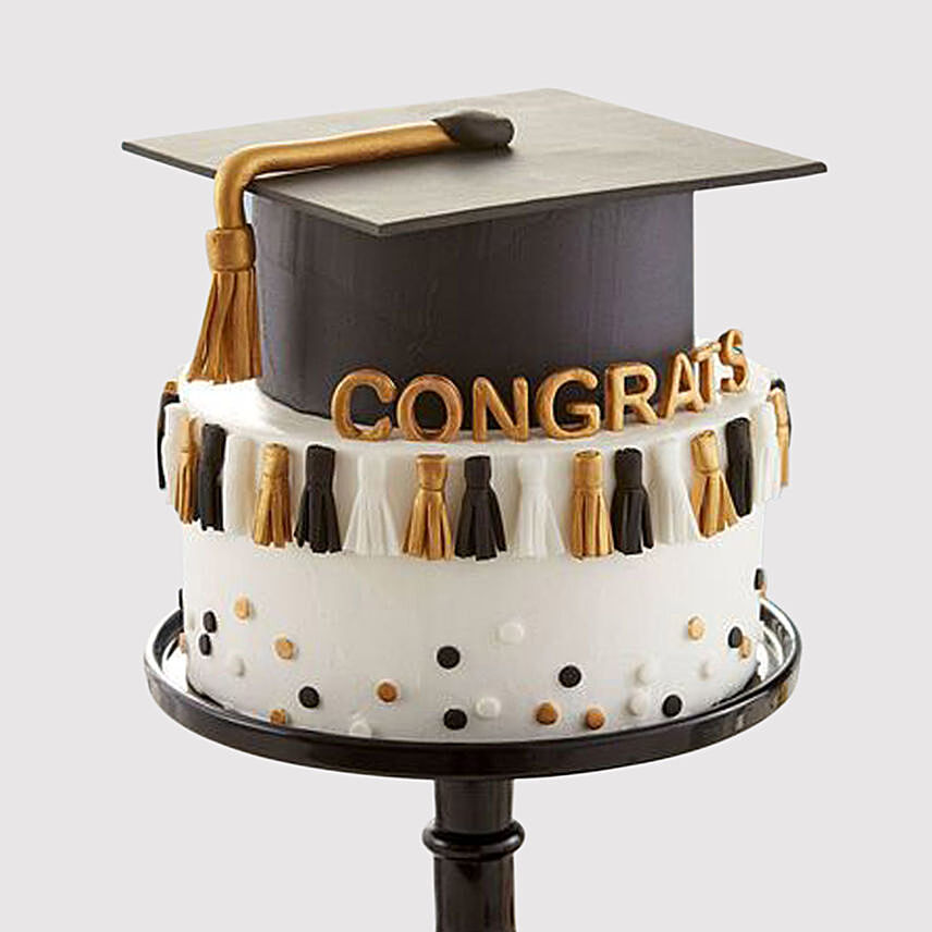 Graduation Hat Grand Marble Cake