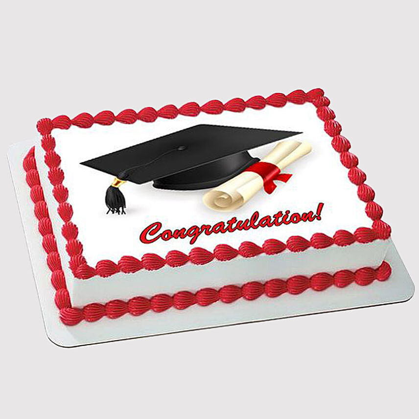 Graduation Photo Marble Cake