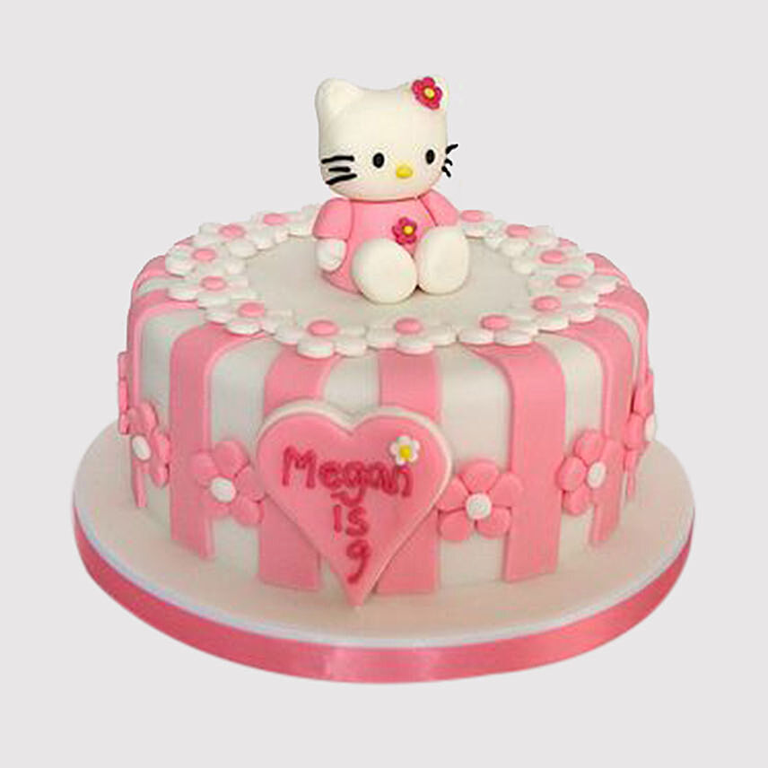 Hello Kitty Fondant Marble Cake