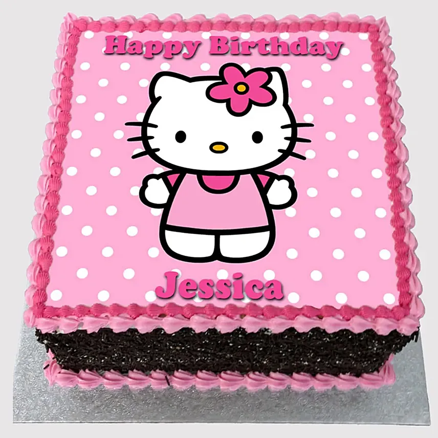 Hello Kitty Pink Marble Cake