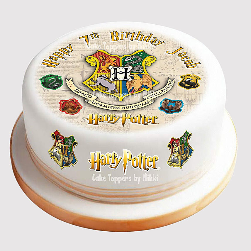 Hogwarts Logo Marble Cake