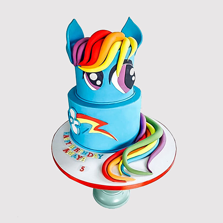 Rainbow Dash Marble Cake