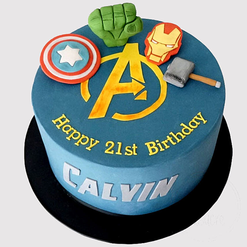 The World Of Avengers Marble Cake