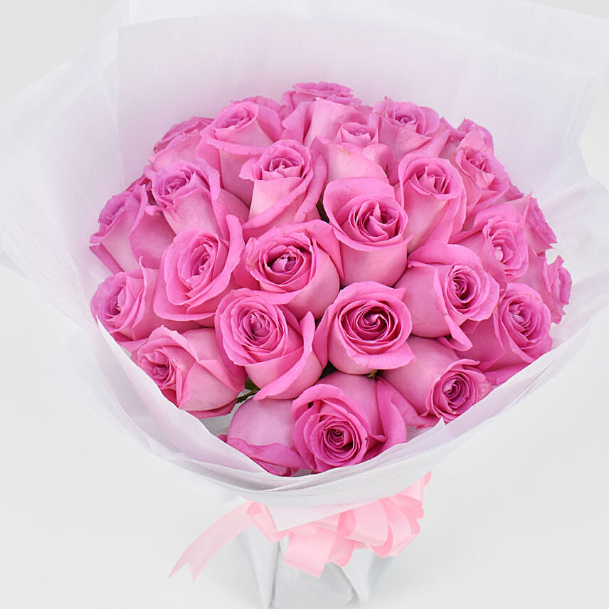 Online 35 Light Pink Roses Designer Bouquet Gift Delivery in UAE FNP