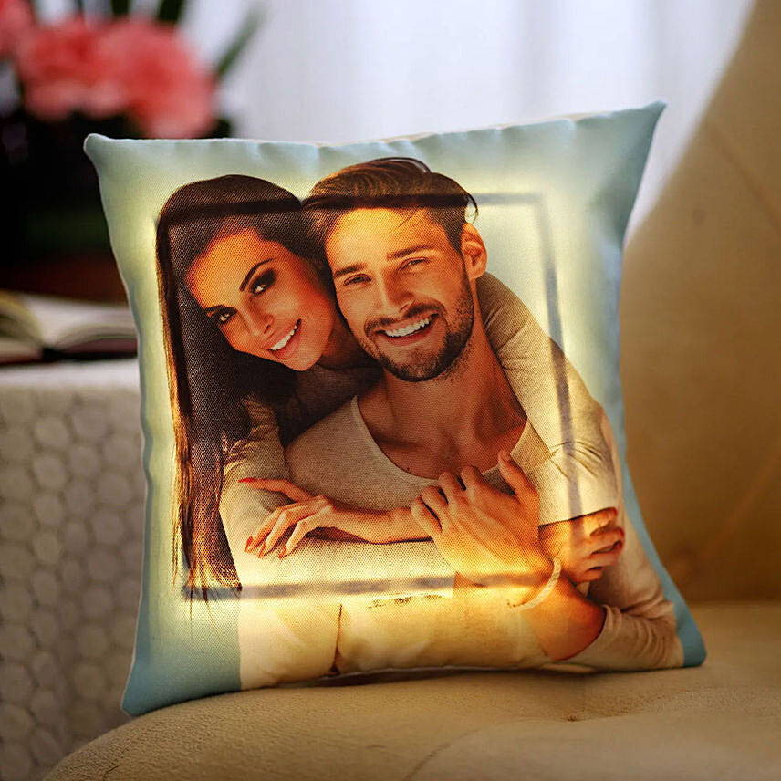Personalised LED Cushion for Couple