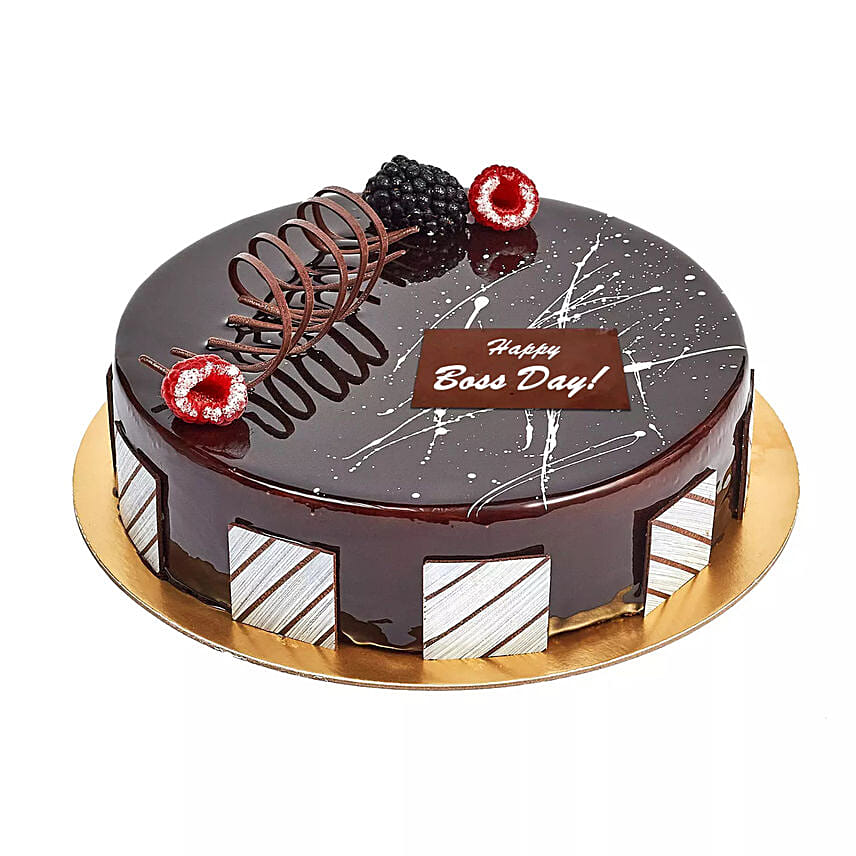 Half Kg Chocolate Truffle Boss Day Cake