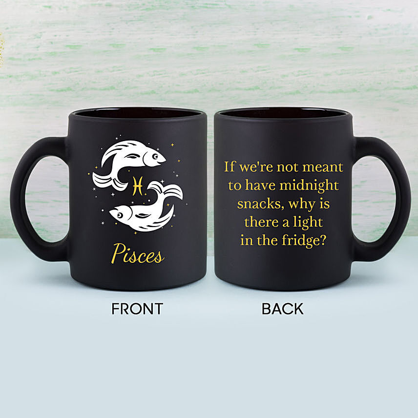Black Mug For Pisces