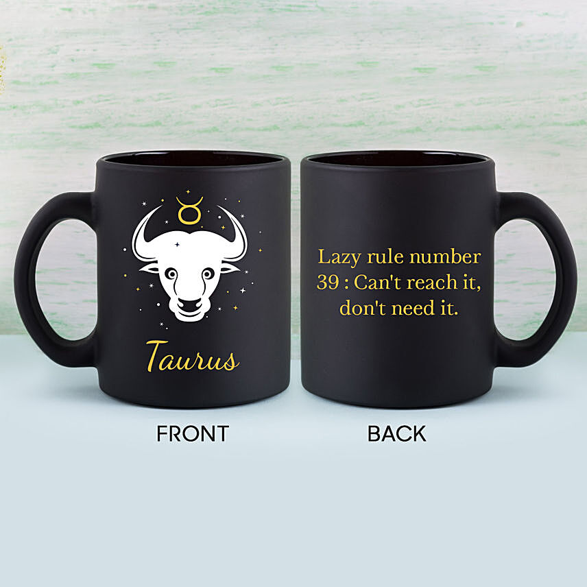 Black Mug For Taurus