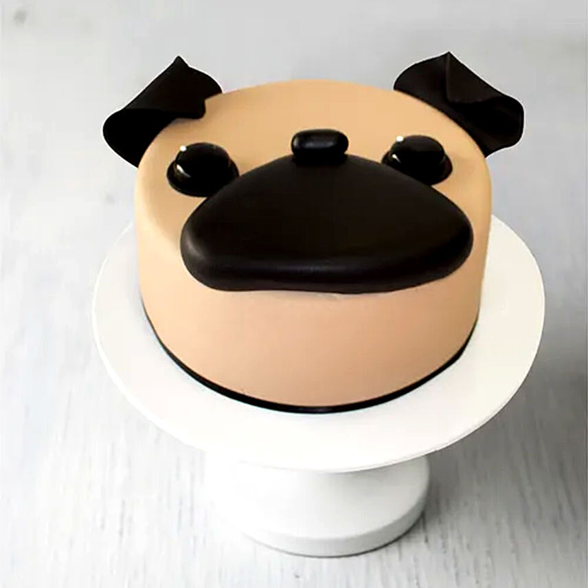 Cute Pug Chocolate Cake- 2 Kg