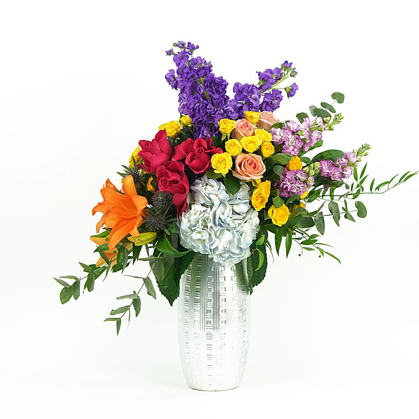 Mix Flowers in Premium Vase