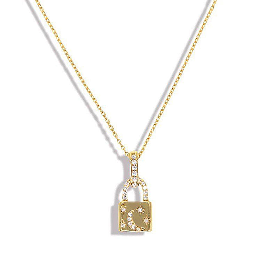 Moon N Star Lock Necklace