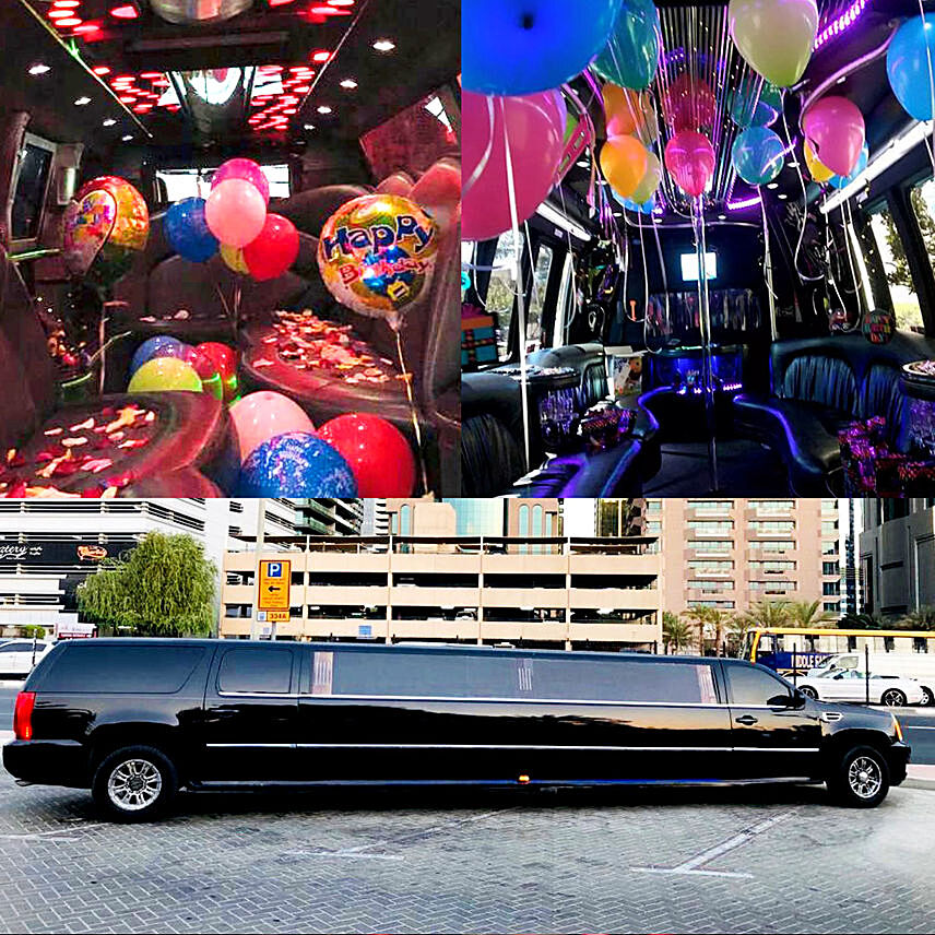 Cadillac Limousine Experience With Balloon Decor