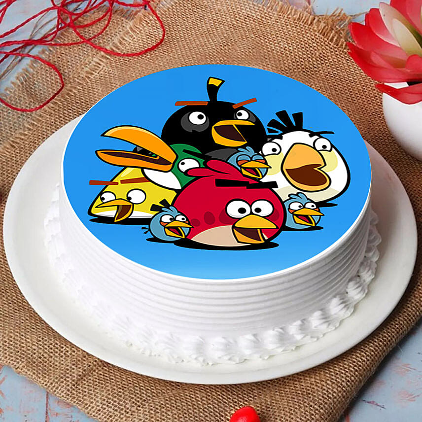 Angry Birds Theme Birthday Cake Half Kg