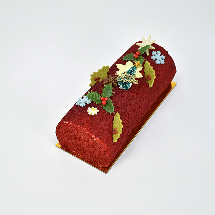 Flavoursome Red Velvet Log Cake