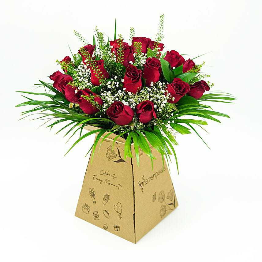 Passionate 20 Red Roses Bunch