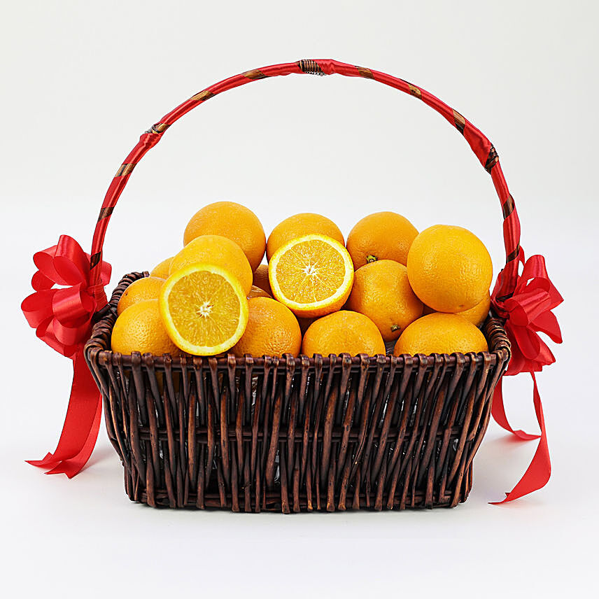 Healthy Basket Of Oranges
