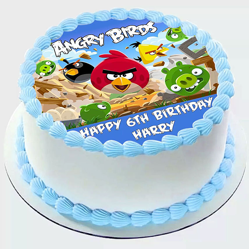 Angry Birds Theme Yummy Cake Half Kg