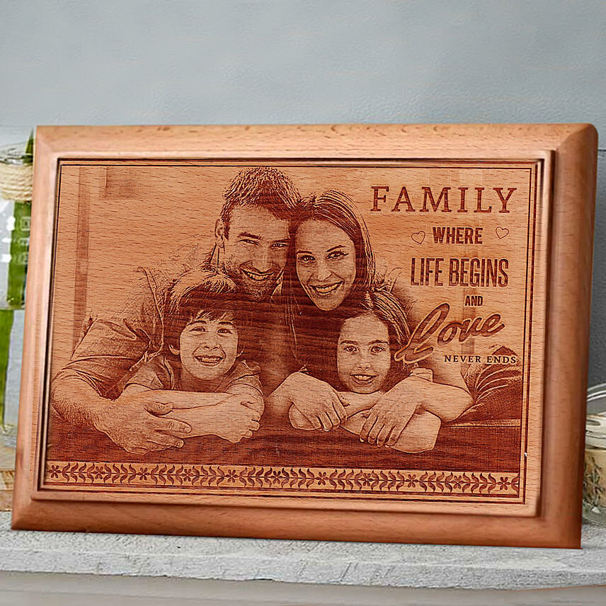 Engraved Wooden Photo Frame