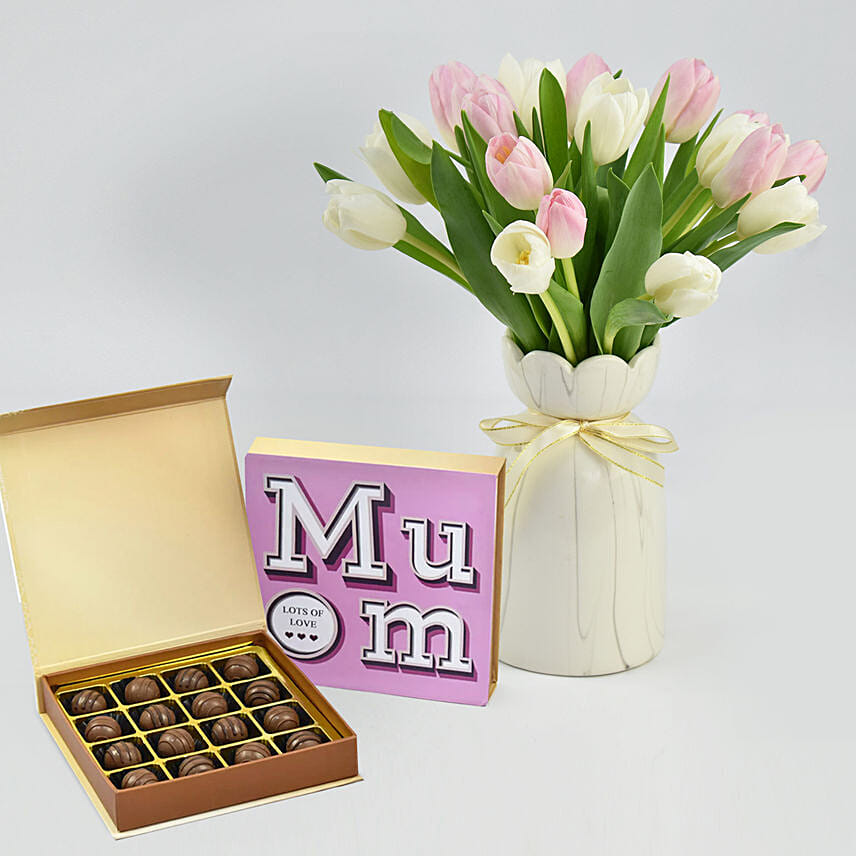 Tulips and Chocolate For Mom