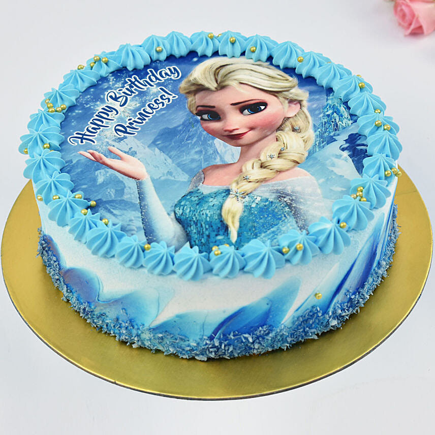 Princess Elsa Birthday Vanilla Cake One kg