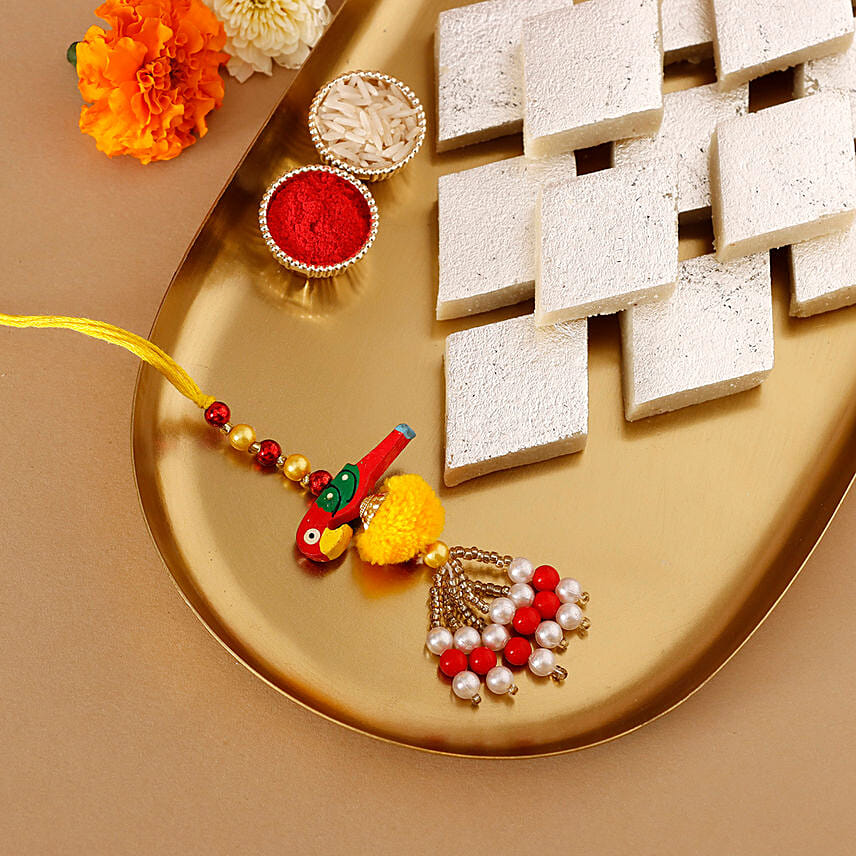 Sneh Classic Lumba Rakhi with 500 grams Kaju Katli