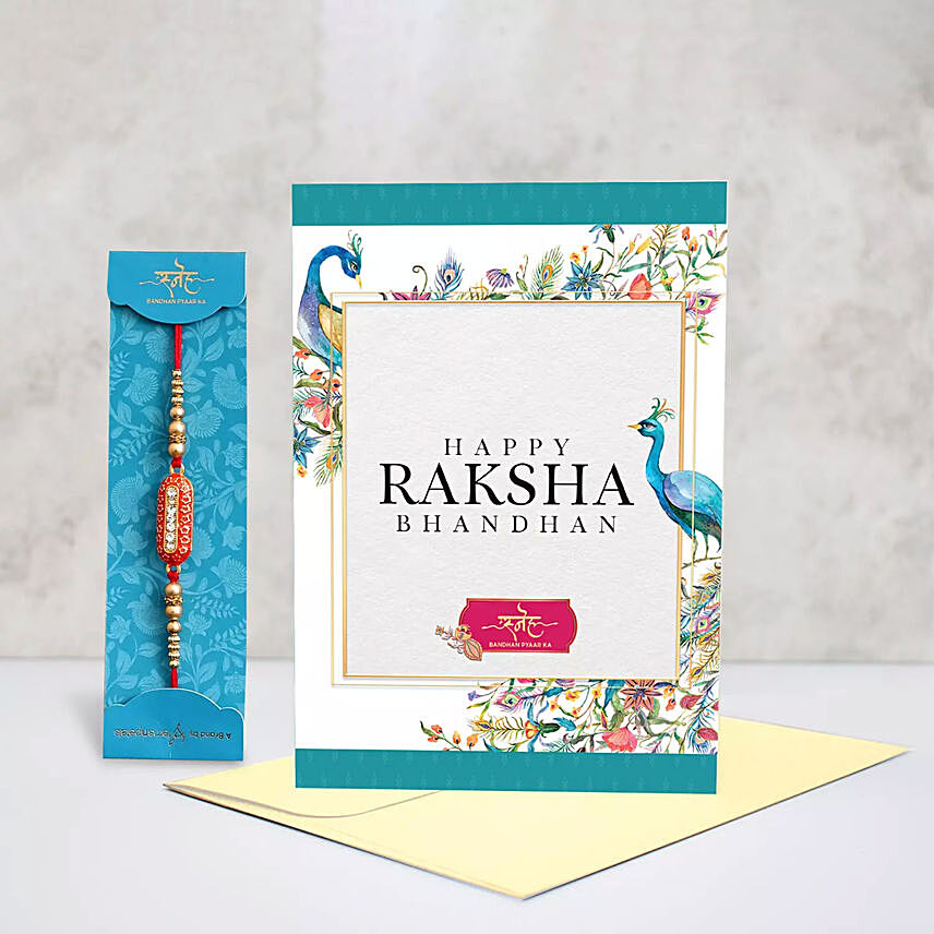 One Capsule Rakhi With Greeting Card