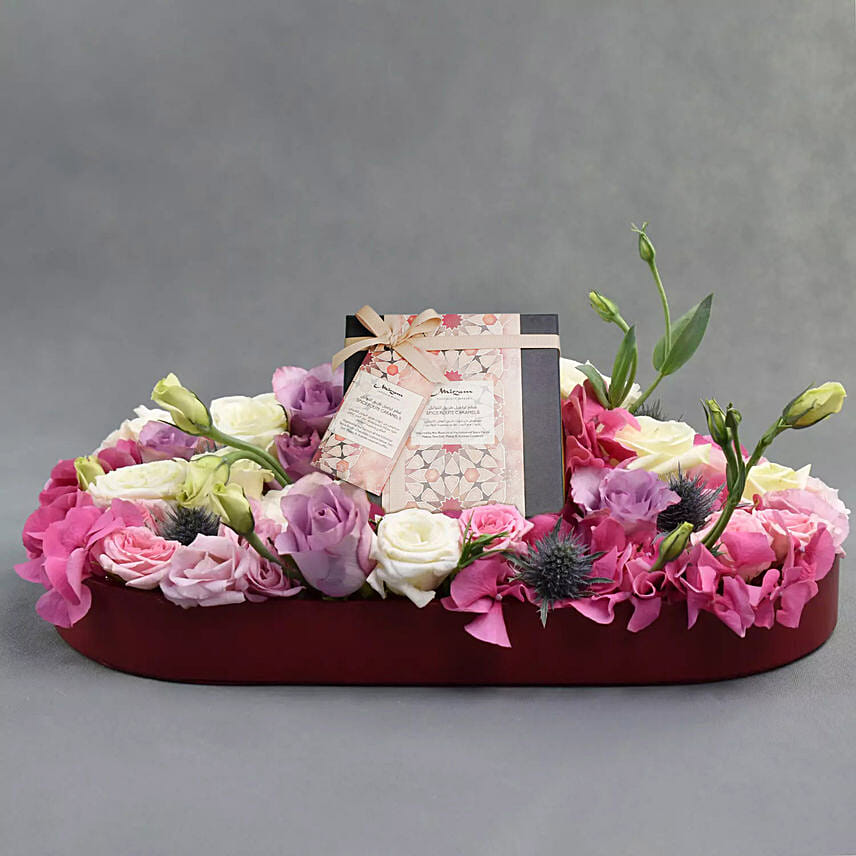 Floral Bed in Premium Tray With Mirzam Box