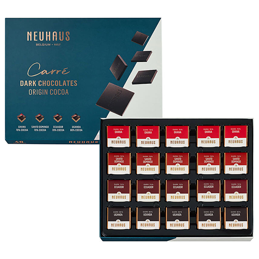 Neuhaus Carre Origin Dark Chocolates