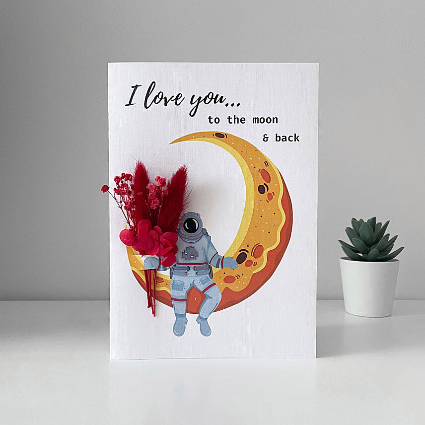 I love you to the moon and back Card
