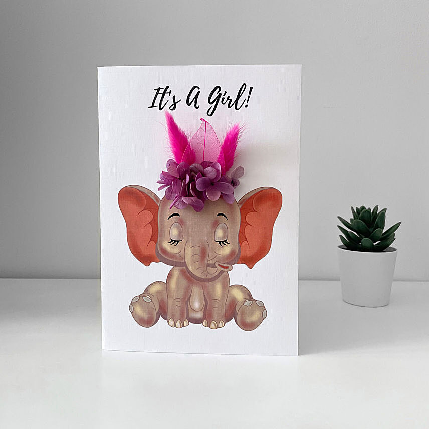It's A Girl New Baby Card