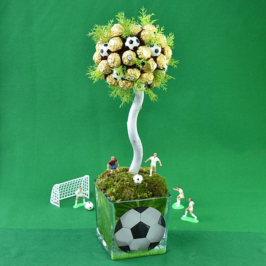 Chocolate and Football on a Vase