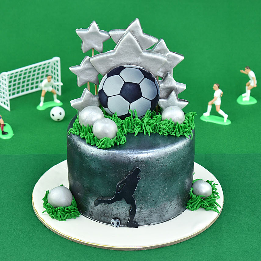 Football Star Designer Red Velvet Cake