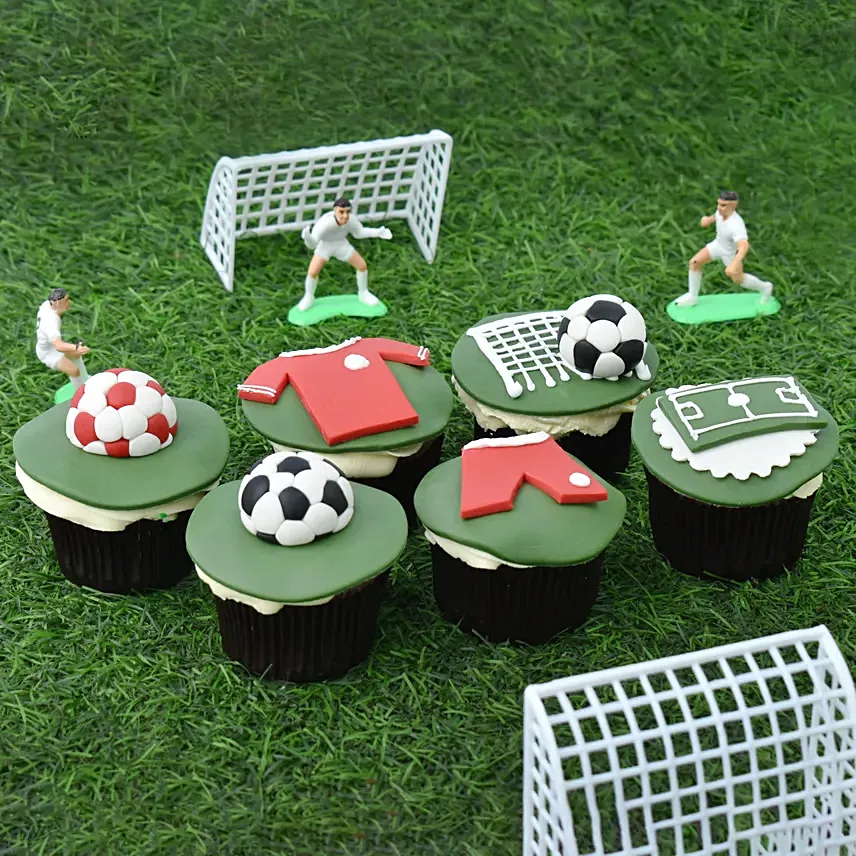 Football Themed Cupcakes