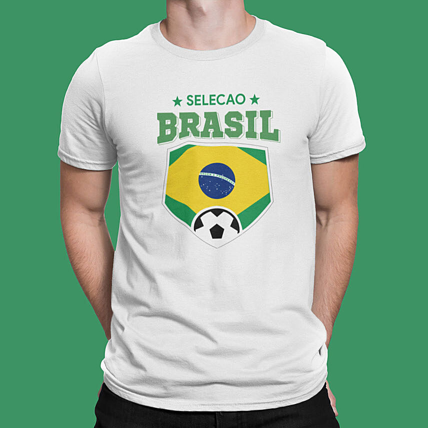 Unisex Soccer T Shirt Brasil S