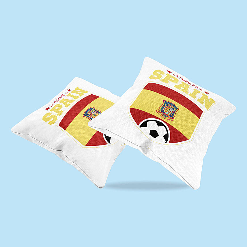 Online Set of 2 Football Cushion Spain Gift Delivery in UAE FNP