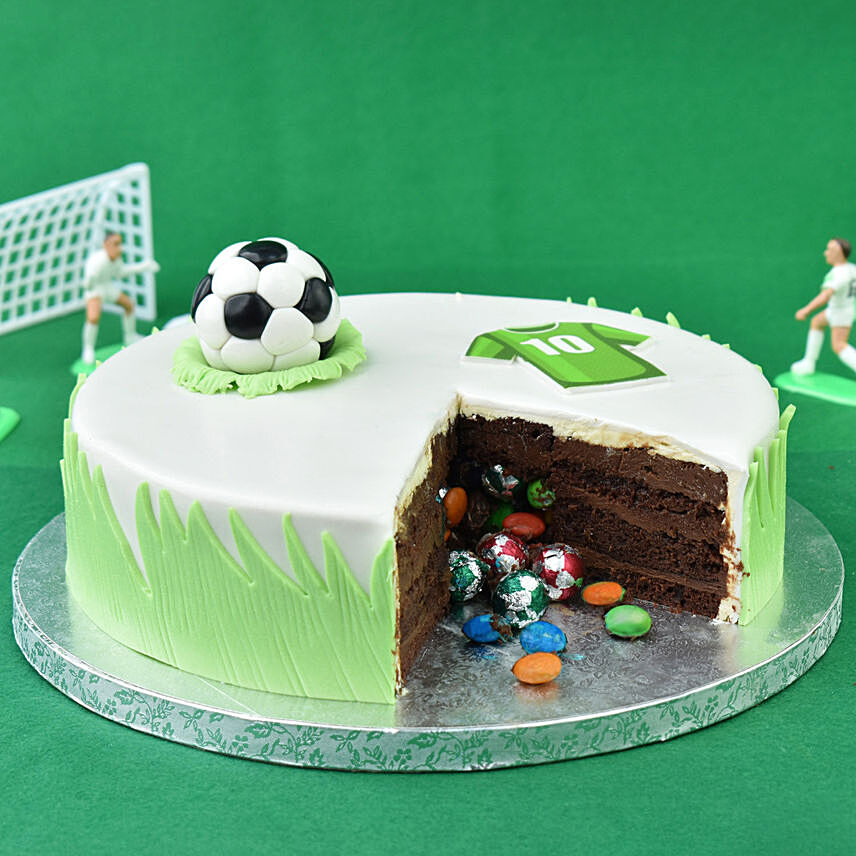 Football Theme Chocolate Cake
