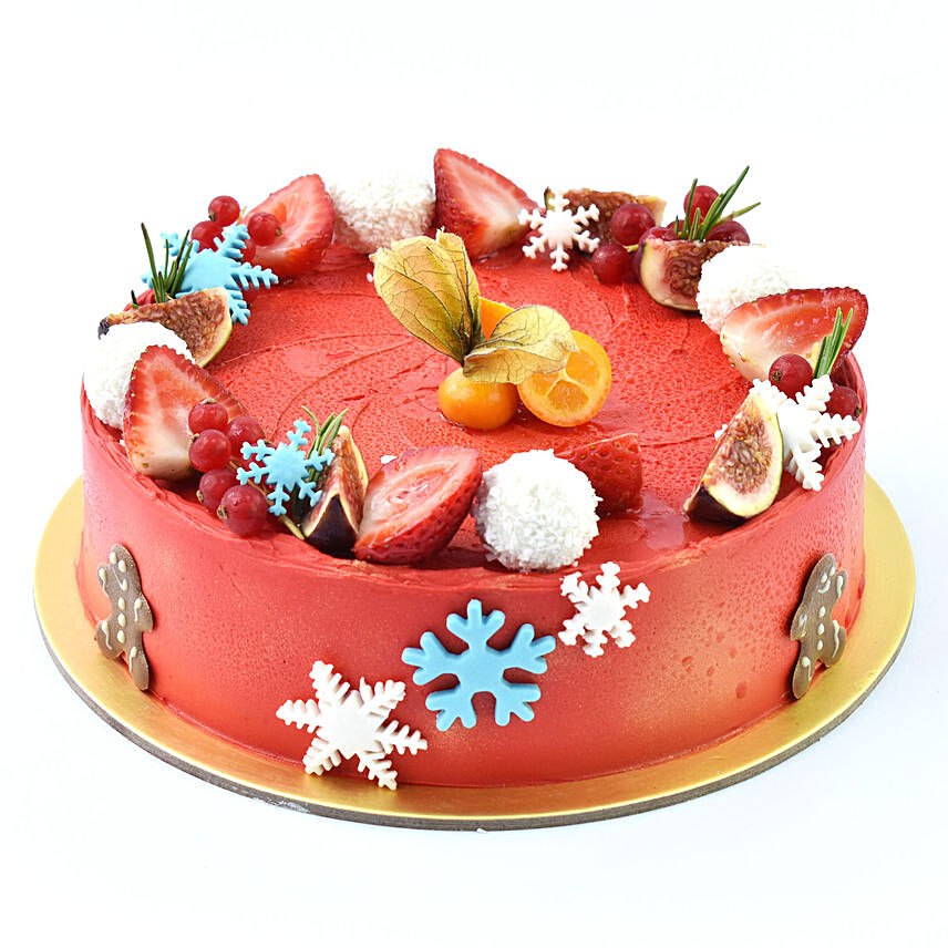 Designer Red Velvet Christmas Cake