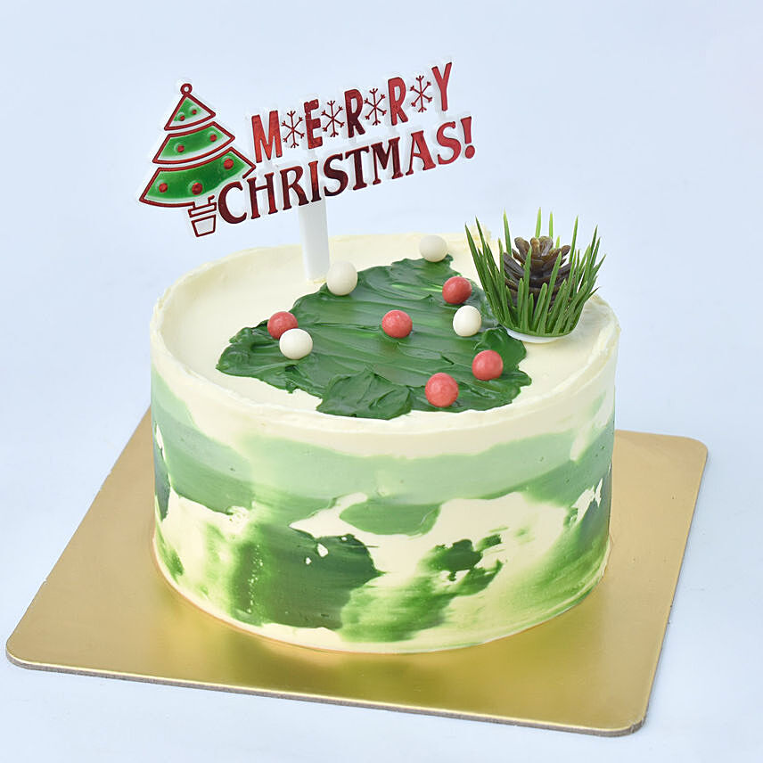 Merry Christmas Mono Cake