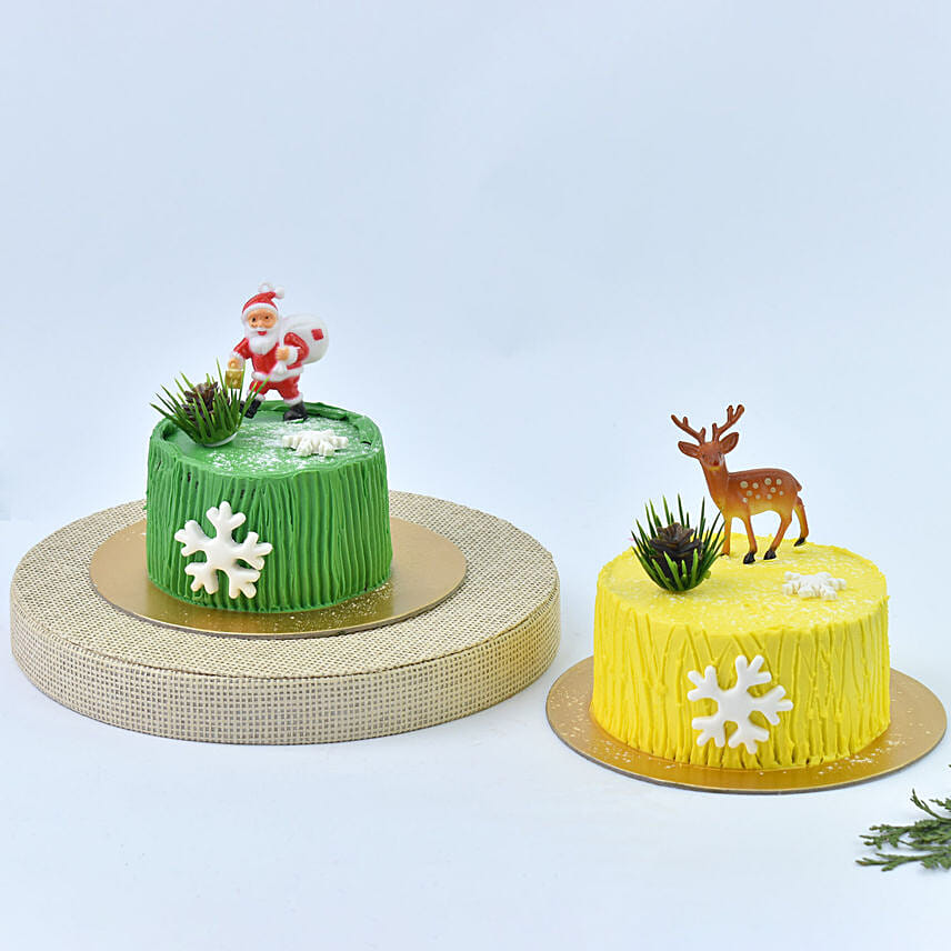 Christmas Celebration Mono Cake Set of 2